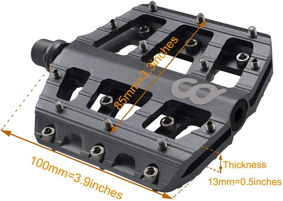 Mountain bike pedals for grip